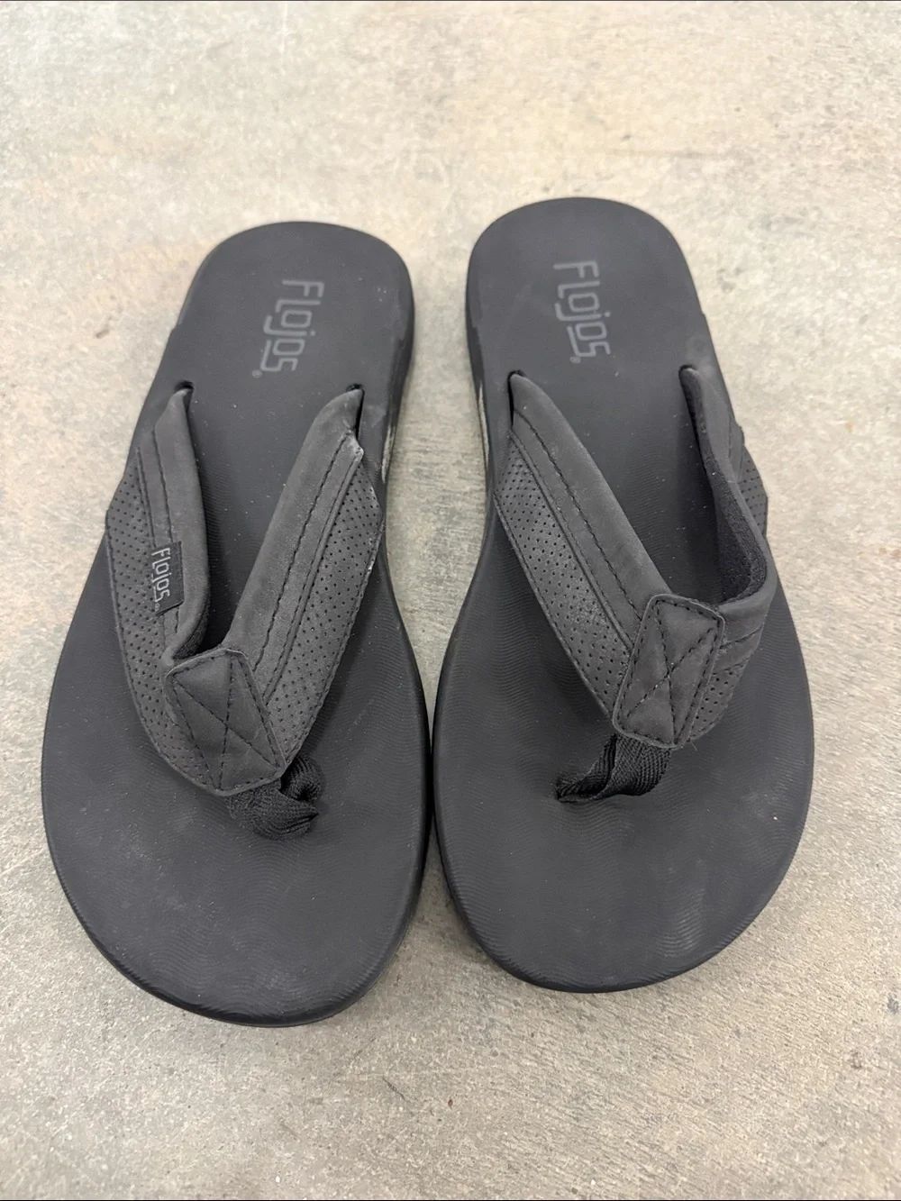 Flojos Black Women's Foam Flip Flop Sandals
